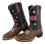 Bota Texana Masculina Couro Bordado Inglaterra Country