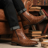 Bota Masculina Country Couro Legítimo Botina Vaqueiro Oferta