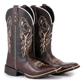 Bota Texana Masculina Country Bico Quadrado Delegada
