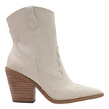 Bota Feminina Western Cano Médio Country Texana Off White