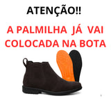 Botina Masculina Bota Chelsea Couro Coutry Elástico Texana