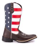 Bota Texana Masculina Country Bico Quadrado Couro Eua