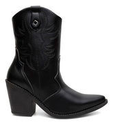 Bota Country Feminina Texana Western Cano Medio Bico Fino