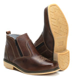 Botina Bota Zíper Couro Legítimo Country Segurança Trabalho