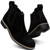 Bota Botina Chelsea 100% Couro Elástico Palmilhas De Gel Top