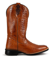 Bota Texana Masculina Couro Country Estampa Jacaré Exótico
