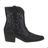 Bota Texana Feminina Bico Fino Cano Curto Country Rodeio