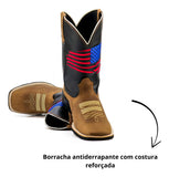Bota Botina Texana Western Couro Legítimo Artesanal Clássica