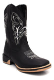 Bota Texana Masculina Country Bico Quadrado Couro Delegada