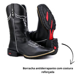 Bota Botina Texana Western Couro Legítimo Artesanal Clássica