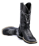 Bota Botina Texana Western Couro Legítimo Artesanal Clássica