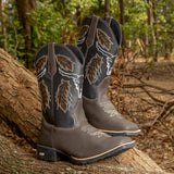Bota Texana Country Masculina Bico Quadrado Botina Lançament