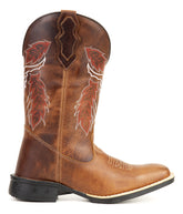 Bota Texana Masculina Cara De Boi 100% Em Couro Legitimo