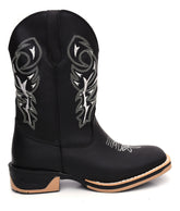 Bota Texana Masculina Country Bico Quadrado Couro Delegada