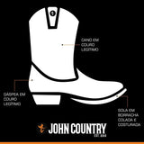 Bota Texana Masculina Country Couro Legítimo Lisa + Brinde