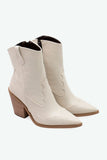 Bota Feminina Western Cano Médio Country Texana Off White
