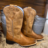 Bota Texana Masculina Em Couro Estampa Jacaré Sola Borracha