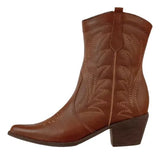 Bota Feminina Texana Rodeio Agro Bordada Country Salto