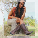 Bota Feminina Vicerinne  Cano Alto Western Texana Country