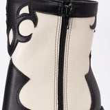 Bota Feminina Western  Bico Fino Fachete De Couro