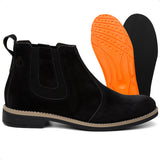 Bota Botina Chelsea 100% Couro Elástico Palmilhas De Gel Top