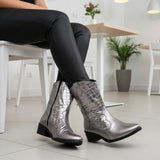 Bota Vilaze Feminina Country Bico Fino Cano Médio