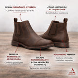 Botina Masculina Chelsea Bota Couro Legitimo Estiloso Macio