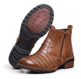 Bota Botina Country Masculina Texana Casco Tatu Confort 02