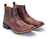 Bota Botina Masculina Texana Country Couro Legitimo