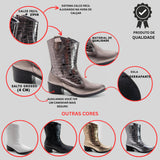Bota Vilaze Feminina Country Bico Fino Cano Médio
