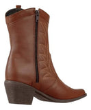 Bota Feminina Texana Rodeio Agro Bordada Country Salto