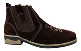 Botina Country Masculina, Bordada, Em Couro Legítimo