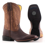 Bota Durango Texana Country Bordada Couro Resistente