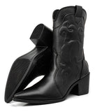 Botas Femininas Texana Rodeio Country Cano Medio Bico Fino