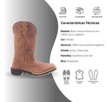 Bota Texana Masculina Couro Legitimo Estados Unido Sola Jump