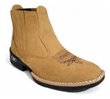 Bota Botina Texana Masculina E Feminina Couro Cano Médio