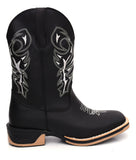 Bota Texana Masculina Country Bico Quadrado Couro Delegada