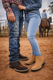 Bota Botina Texana Masculina E Feminina Couro Cano Médio