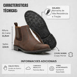 Botina Masculina Chelsea Bota Couro Legitimo Estiloso Macio