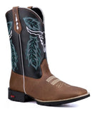 Bota Texana Masculina Bico Quadrado Country + Brinde